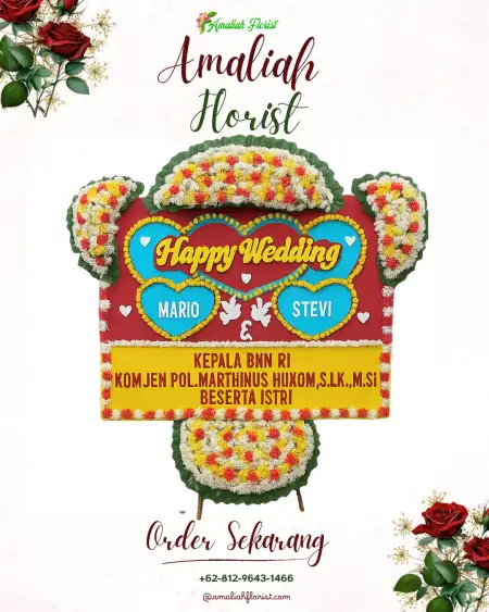 Papan Bunga Pernikahan Biaung